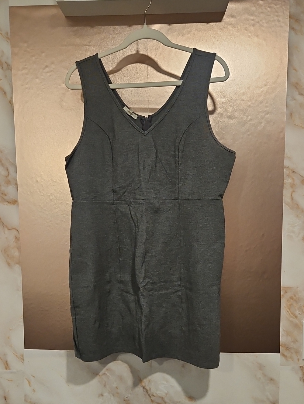 Maurices Dark Gray Sleeveless V-Neck Mini Dress